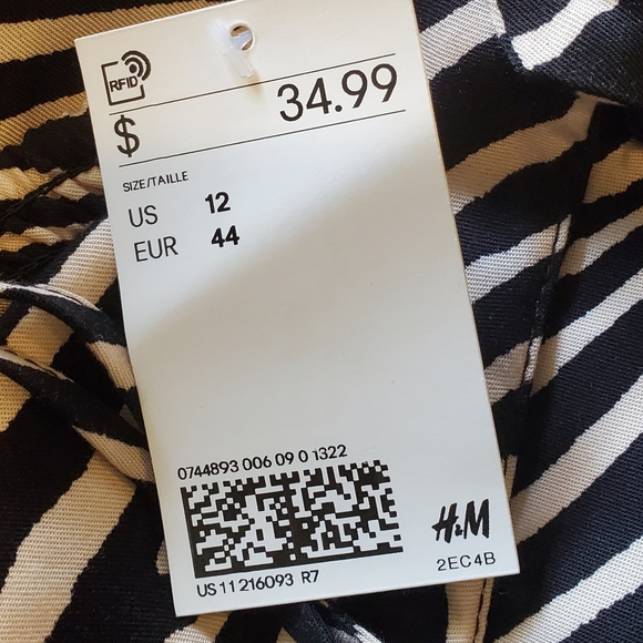 H&M Dress zebra print midi NWT - Picture 5 of 8